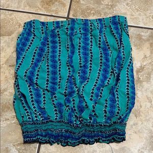 Kirra Boho tube top size small blue navy